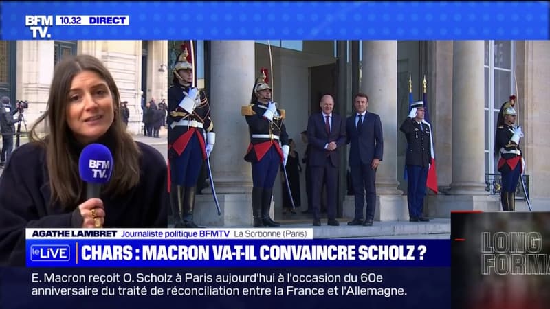 Emmanuel Macron reçoit Olaf Scholz pour le 60e anniversaire du traité de l'Élysée