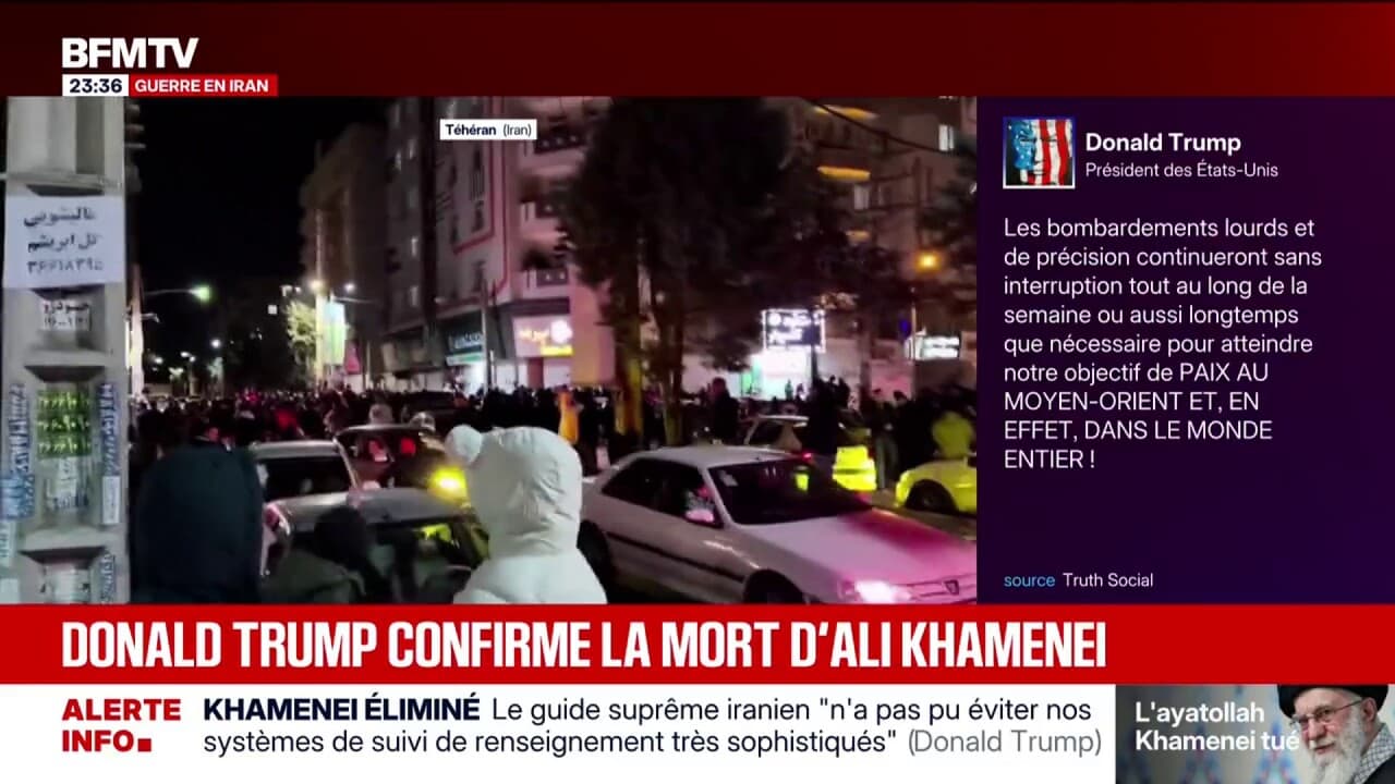 Mort d'Ali Khamenei: les premiers instants de joie à Téhéran en Iran Kép