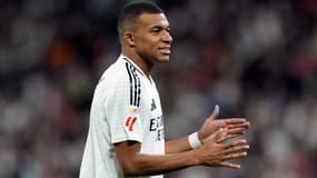 Kylian Mbappé frustré après une action pendant un match du Real Madrid, le 5 octobre 2024