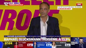 Le RN en tête des élections européennes: "Nous vivons un moment de bascule, un moment historique", affirme Raphaël Glucksmann (PS-Place publique)