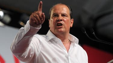 Jean-Christophe Cambadélis à l'université d'été du PS de La Rochelle, le 30 août 2015.