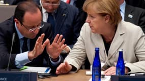 François Hollande et Angela Merkel à Bruxelles en 2013