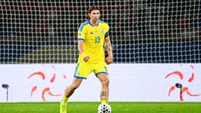 Ilia Zabarnyi lors de France-Ukraine, le 16 novembre 2025.