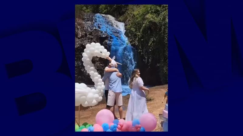 Brésil: un couple recherché après avoir teint l'eau d'une cascade en bleu pour une 