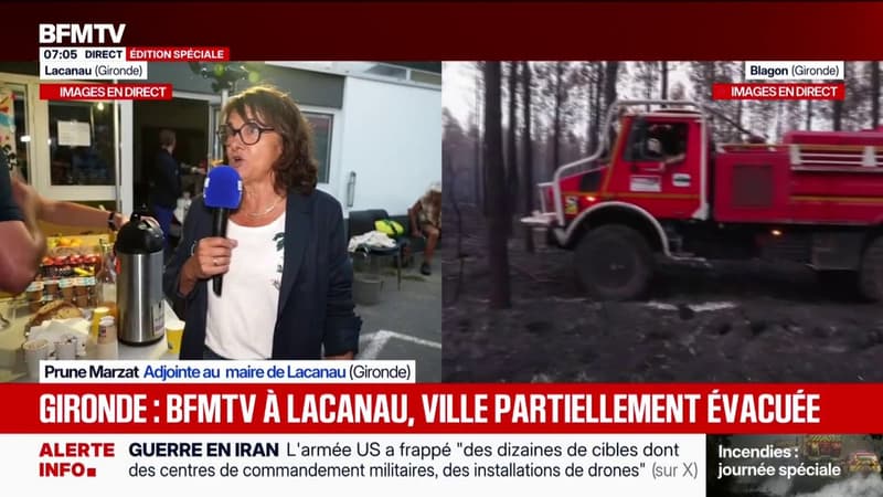 Incendie en Gironde: "Environ 400 personnes sont passées" dans ce centre d'hébergement, explique l'adjointe au maire de Lacanau
