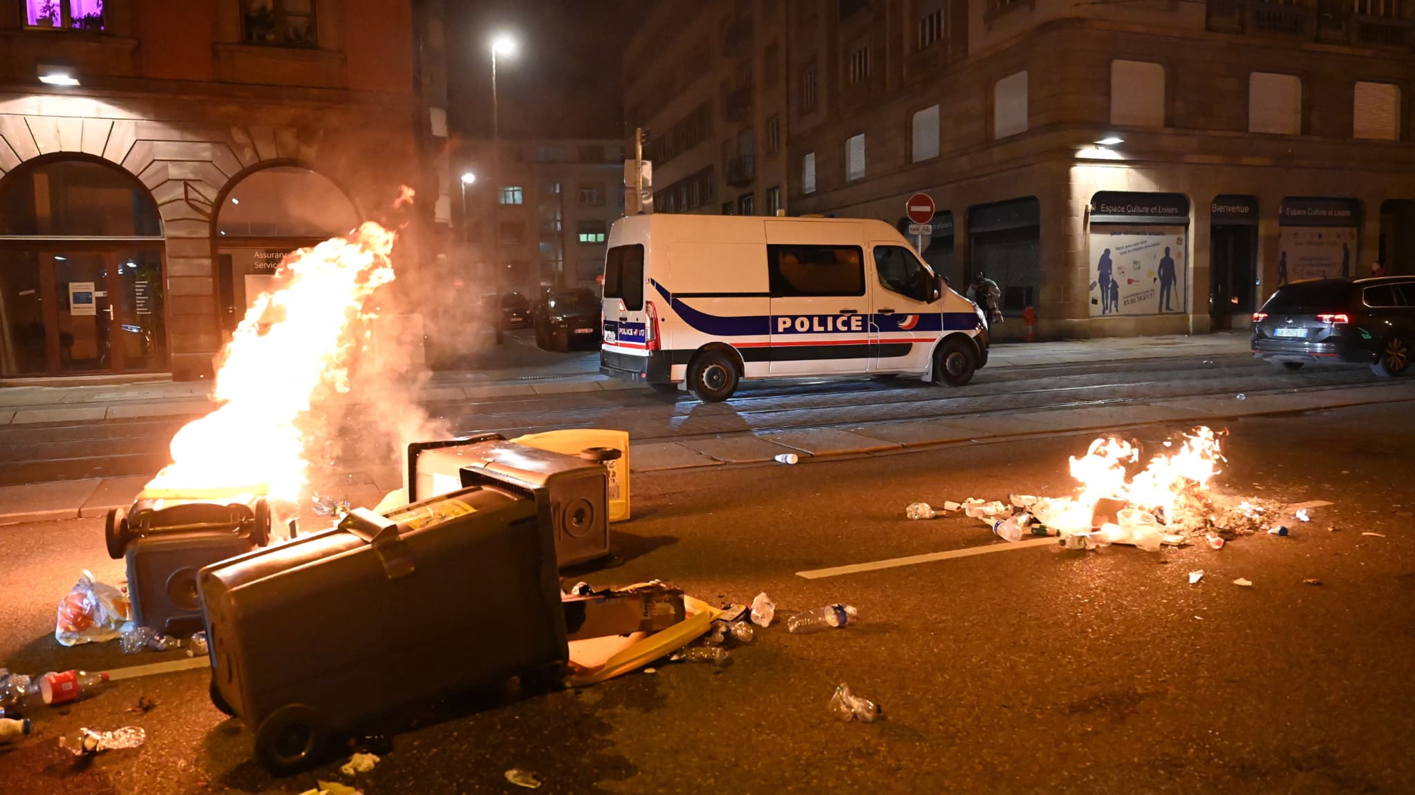 Des dégradations commises à Strasbourg, ce 20 mars 2023.