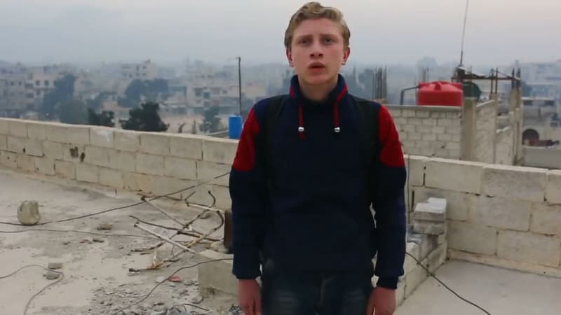 Muhammad Najem filme les frappes aériennes menées par le régime syrien dans la Ghouta orientale, en février 2018