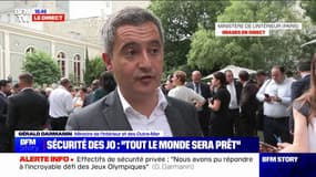 Gérald Darmanin sur Paris 2024: "Nous n'avons pas de menaces caractérisées sur les Jeux olympiques et paralympiques"