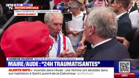 Incendie dans l'Aude: "Il y a 600 hectares de vignes perdus", indique le maire de Saint-Laurent-de-la-Cabrerisse à François Bayrou