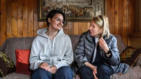 Marta Albertini (à droite) et Anastasia Sheludko le 31 mars en Suisse.