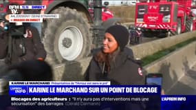 Karine Le Marchand apporte des croissants aux agriculteurs qui bloquent l'A4