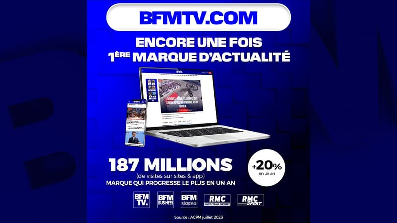 BFMTV.com, première marque d'actualité en juillet 2023