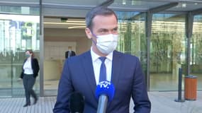 Olivier Véran ce mardi à l'ARS Île-de-France.