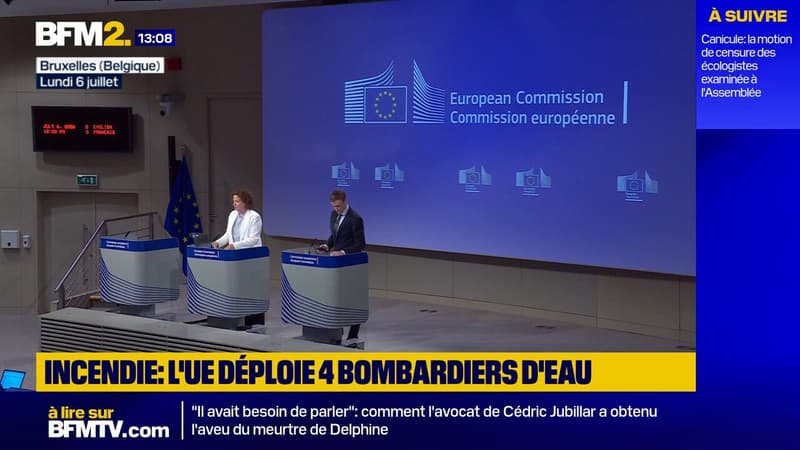 Incendies dans le sud de la France: l'UE déploie 4 bombardiers d'eau