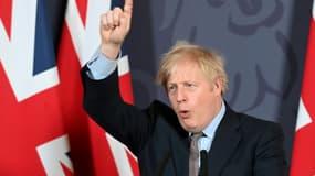 Le Premier ministre britannique Boris Johnson donne une conférence de presse après l'accord sur le Brexit, le 24 décembre 2020 à Londres