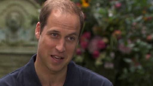 Le prince William dans le jardin de sa résidence londonienne, où il a accordé son interview.