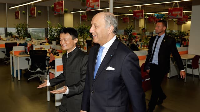 Jack Ma, fondateur d'Alibaba, et Laurent Fabius, ministre des Affaires étrangères, se connaissent, s'estiment et veulent s'aider l'un l'autre.