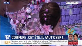 Chouchous fluo, barrettes, couronnes de fleurs et bandanas. Quelles sont les tendances coiffure de l'été ?