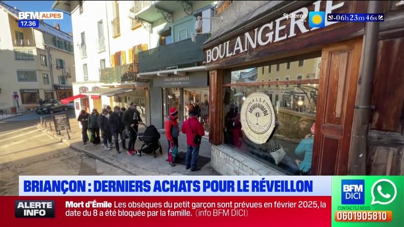 Briançon: les derniers achats pour le réveillon