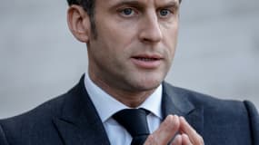 Le président français Emmanuel Macron à Paris, le 23 mars 2021