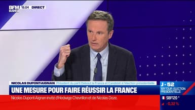 Nicolas Dupont-Aignan : 1 mesure pour faire réussir la France