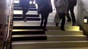 L'installation Piano Stairs au métro Charles-de-Gaulle à Rennes.