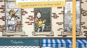 Détail de la couverture du "Monde au balcon", BD de Sophie Lambda sur le confinement