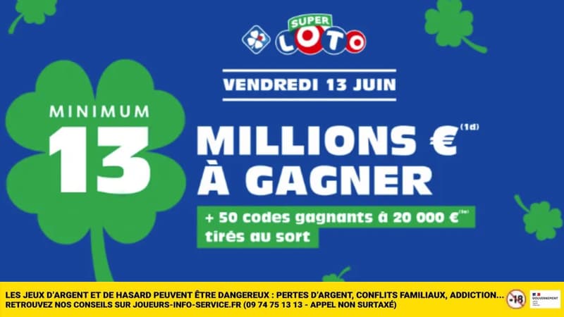 Le tirage du Loto du vendredi 13 est là et sa cagnotte est de 13 millions d’euros 