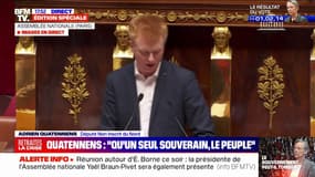 Adrien Quatennens: "En République, il n'y a qu'un seul souverain: c'est le peuple tout entier et non pas le président de la République"