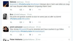 Les internautes belges et français proposent leur aide avec le hastag #PorteOuverte 