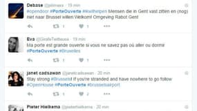 Les internautes belges et français proposent leur aide avec le hastag #PorteOuverte 