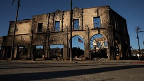 Une maison détruite par les incendies dans le quartier Pacific Palisades, à Los Angeles, le 12 janvier 2025