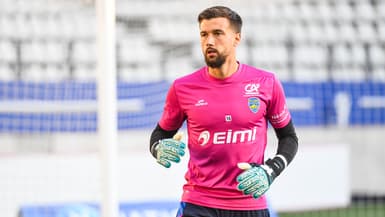 Le gardien Baptiste Valette avec Sochaux le 3 octobre 2023