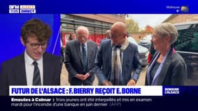 Alsace: Élisabeth Borne accueilli par Frédéric Bierry à la collectivité européenne