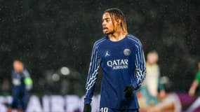 Bradley Barcola lors de PSG-Manchester City (4-2, Ligue des champions), le 22 janvier 2025