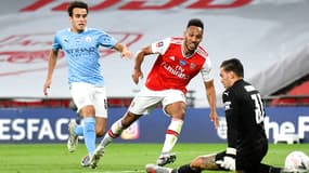 Eric Garcia et Pierre-Emerick Aubameyang, le 18 juillet 2020