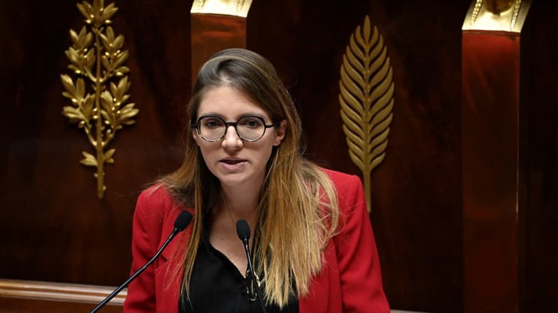 Aurore Bergé le 3 octobre 2022 à l'Assemblée nationale.