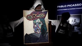 Le tableau "Buste de femme au chapeau à fleurs" de Pablo Picasso à l'hôtel Drouot le 18 septembre 2025