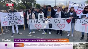 L'émotion dans la marche blanche en hommage à Thomas