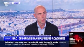 Le secrétaire général du syndicat des enseignants UNSA, Gilles Langlois, sur BFMTV ce samedi 18 mars 2023.
