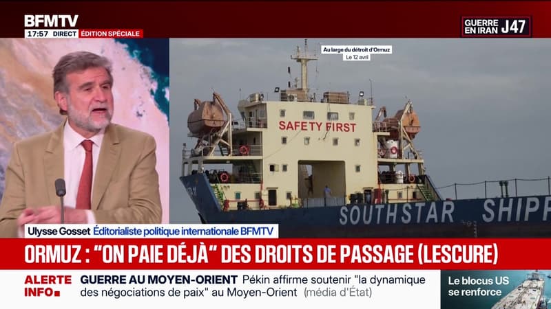 Marschall Truchot : Ormuz, "on paie déjà" des droits de passage (Lescure) - 15/04