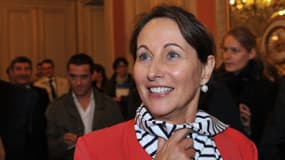 Ségolène Royal à la préfecture de Poitiers le 3 avril 2014.