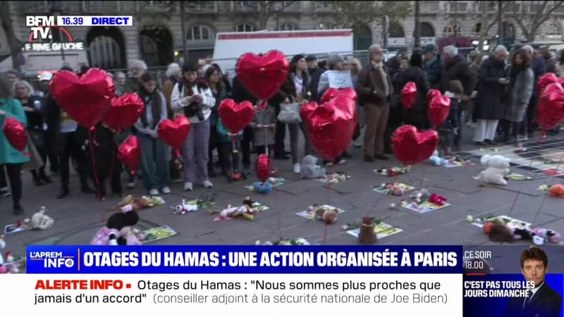 Otages israéliens à Gaza: un rassemblement organisé place Saint-Michel à Paris, pour sensibiliser au sort des enfants captifs du Hamas