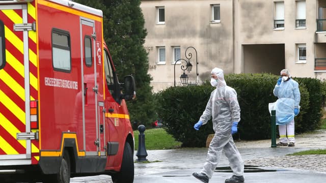 Les secours à Crépy-en-Valois (Oise), le 2 mars 2020.