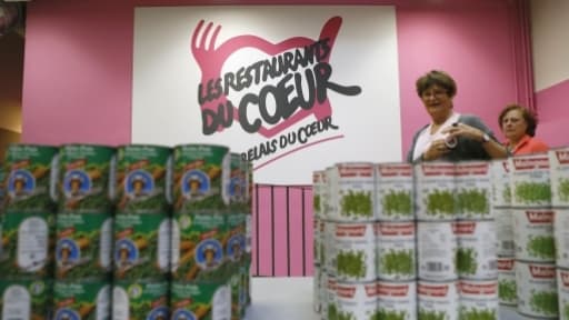 Un centre de distribution des Restos du coeur.