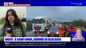 Grève du 7 mars: journée de blocages de poids lourd à Saint-Omer