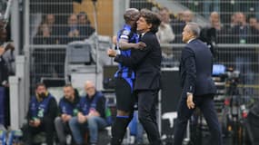 Simone Inzaghi et Romelu Lukaku, à Milan le 16 mai 2023
