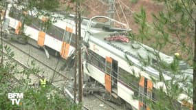 Barcelone: un train déraille après un glissement de terrain