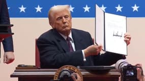 Le 47e président des Etats-Unis, Donald Trump lors de sa cérémonie d'investiture à Washington le 20 janvier 2025. 