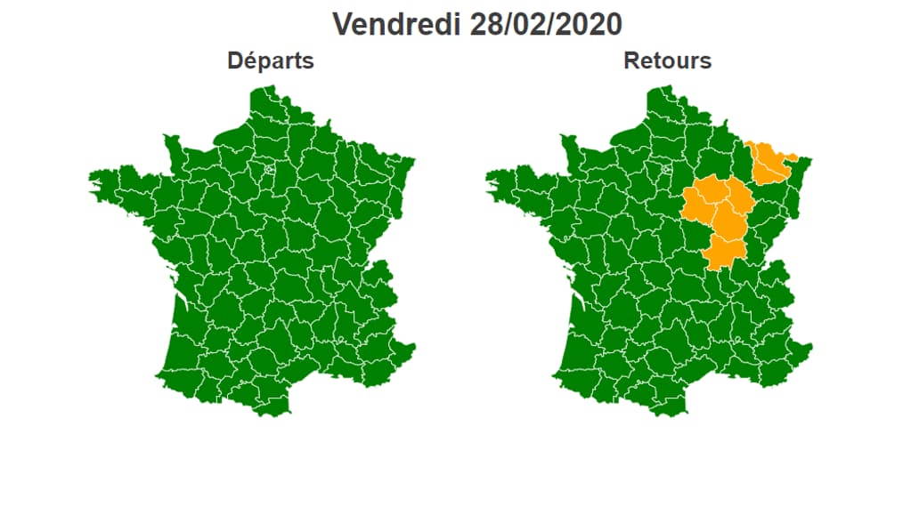 Prévisions du trafic routier le vendredi 28 février 2020 Prévisions du trafic routier le vendredi 28 février 2020